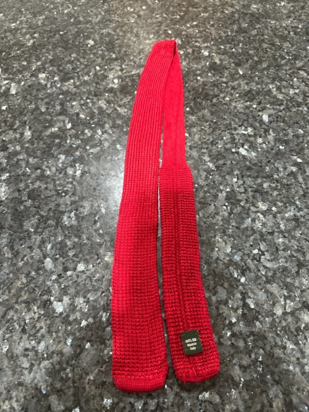 J. Crew Red Tie 100%Silk